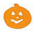 Mylar Confetti Shapes Pumpkin (5")